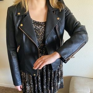 Blank NYC Faux Leather Moto Jacket XL